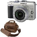 Olympus E-PL1 Champagne Digital Camera with 14-42mm Silver Lens plus Free Retro Bag