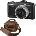 Olympus E-P2 Digital Camera with Silver 17mm Lens plus Free Retro Bag