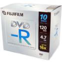 Fuji DVD-R with Jewel Cases 4.7GB - 16x Speed - 10 Discs