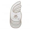 Baby Unisex 5 Pack of Bertie Bear Bibs in Cream