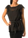 Therapy Exposed zip ruffle blouse