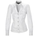 White satin stripe shirt