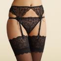Black be-jewelled suspender