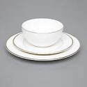 Fine china platinum band twelve piece dinner set