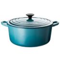 Le Creuset Round Casserole, Teal, 24cm