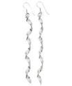 Sterling Silver Spiral Twist Drop Earrings
