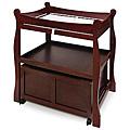 Cherry Changing Table with Lower Storage Cart