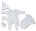 Selection of baby clothing basics