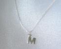 Silver letter pendant - letter 