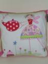 Gisela Graham Tea Party Embroidered Cushion