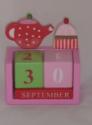 Gisela Graham Tea Party Wooden Set Calendar