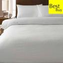 White seersucker check bed linen set