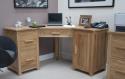 Eton Solid Oak Furniture Corner Computer Desk