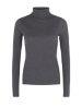 Dark Grey Ribbed Turtle Neck Long Sleeve Top Read 