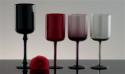 Square smoked wine glasses