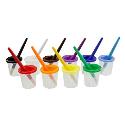U.S. Art Supply 10 No Spill Paint Cups & Brushes