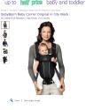 BabyBjorn Baby Carrier Original in City Black