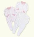 3 Pack Petit Bebe Cotton Asstd Sleepsuits