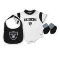 Raiders Creeper, Bib, and Bootie Set