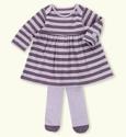 Petit Bebe Cotton Rich Dress & Leggings Outfit 0-3