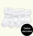 4 Pairs of Cotton Rich Assorted Socks white 