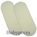 Pack of 2 Fitted Moses Basket Sheets 100% Cotton -