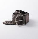 Crackle Metallic Braided Belt