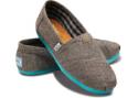Toms Teal Pop Herringbone Classics