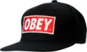 Obey Original Black Snapback Hat