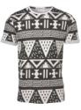 Topman Black Geo Pattern crew t shirt