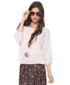 3/4 sleeve blouson top