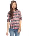 Button Tab Flannel Button Up