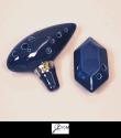 12 Hole Zelda Ocarina and blue rupee w/ bag & book