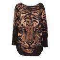 Tiger Print Knitted Jumper