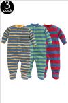 Stripey sleepsuits