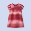 Jacadi - Robe rayée rouge et blanc / Stripped Dres