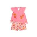 Dizzy Daisy Springtime Blossom Short & Top Rose Pink/White