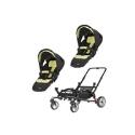 OBaby Zoom Tandem Pushchair - Black/Lime - Black Chassis