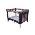 Kiddicouture Sleepi Travel Cot - Navy & Pink Stripe