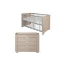 Europe Baby Vigo Rift Oak - Cotbed & Chest