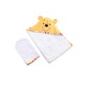 Disney Winnie the Pooh Hooded Towel & Washmitt - White