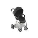 Babystyle Oyster Stroller - Smooth Black / Silver Chassis