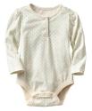 gap dot henley bodysuit (0-3mos)