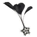 Black Feather Hair Slide