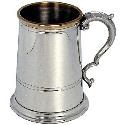 Brass Lipped Pewter Tankard