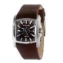 Diesel Men's Brown Dial Rectangular Strap Watch