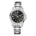 Guess Ladies' Stone Set Stainless Steel Bracelet Watch