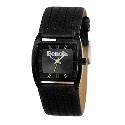 Bench Ladies' Black Rectangular Dial Leather Strap Watch