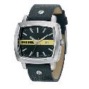 Diesel Men's Black Leather Strap Watch