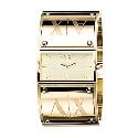 Armani Exchange Ladies' Gold Plated Semi Bangle Watch